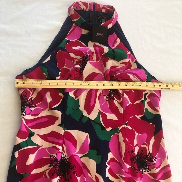 Trina Trina Turk Women's Floral Printed Ponte midi Dress, Pink Sz 16 - Picture 16 of 17
